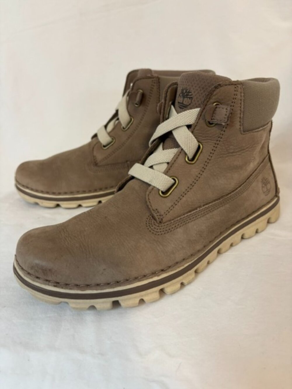 Timberland Earthkeepers Brookton 6" Taupe Nubuck Leather Lace Up Boot Women's 8